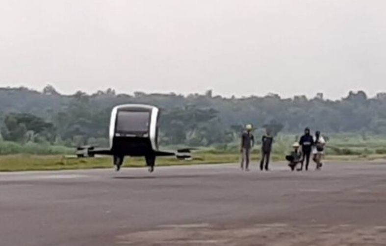 Uji Coba Taxi Drone Pertama Indonesia