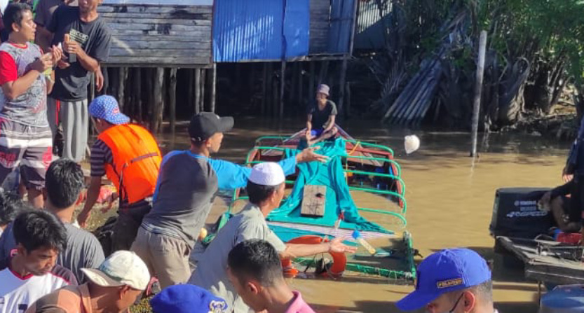 Speedboat Tembilahan-Guntung Tenggelam di Perairan Sungai Perak