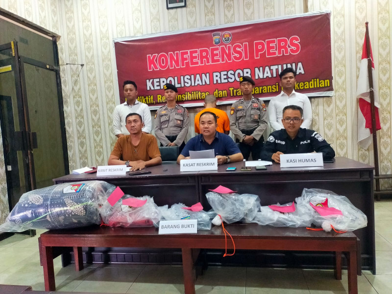 Sat Reskrim Polres Natuna Berhasil Mengungkap Pembunuhan  Di Kapal Pekerja Ikan Di Daerah Kecamatan Subi, Kabupaten Natuna