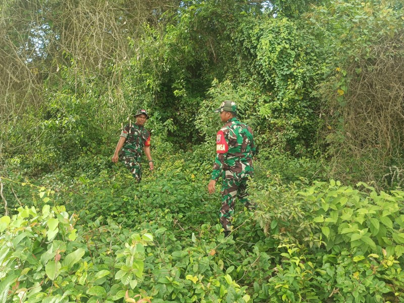 Babinsa Koramil 06/Merbau Gencarkan Patroli dan Sosialisasi Karhutla di Pulau Merbau