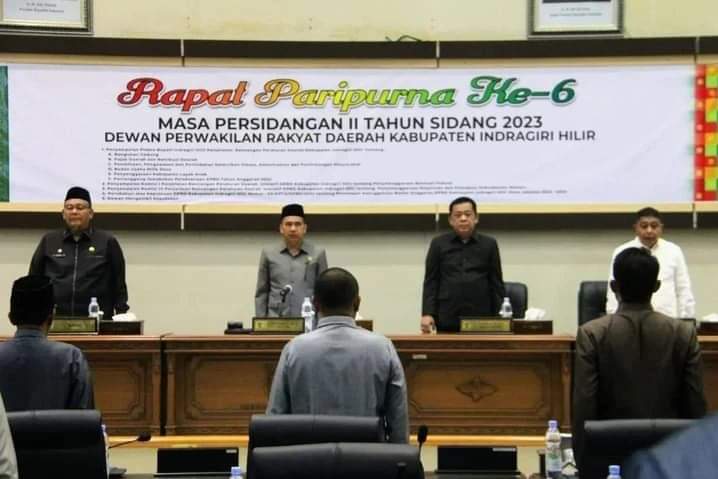 DPRD Inhil Gelar Rapat Paripurna Agenda Penyampaian Enam Ranperda Tahun 2023