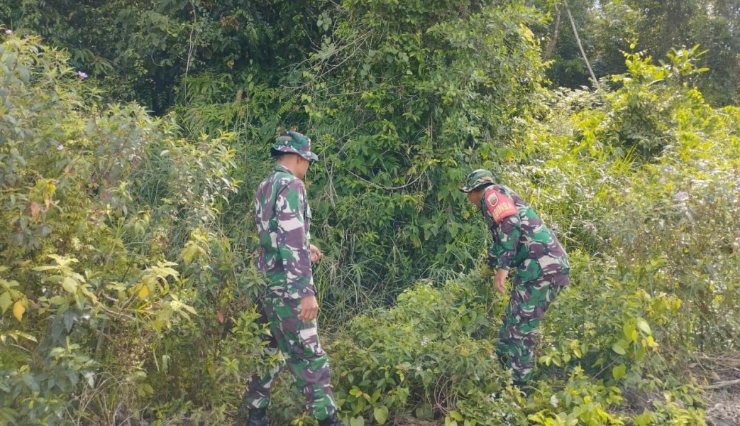 Babinsa Koramil 06/Merbau Gelar Patroli Karhutla di Desa Renak Dungun, Cegah Potensi Kebakaran