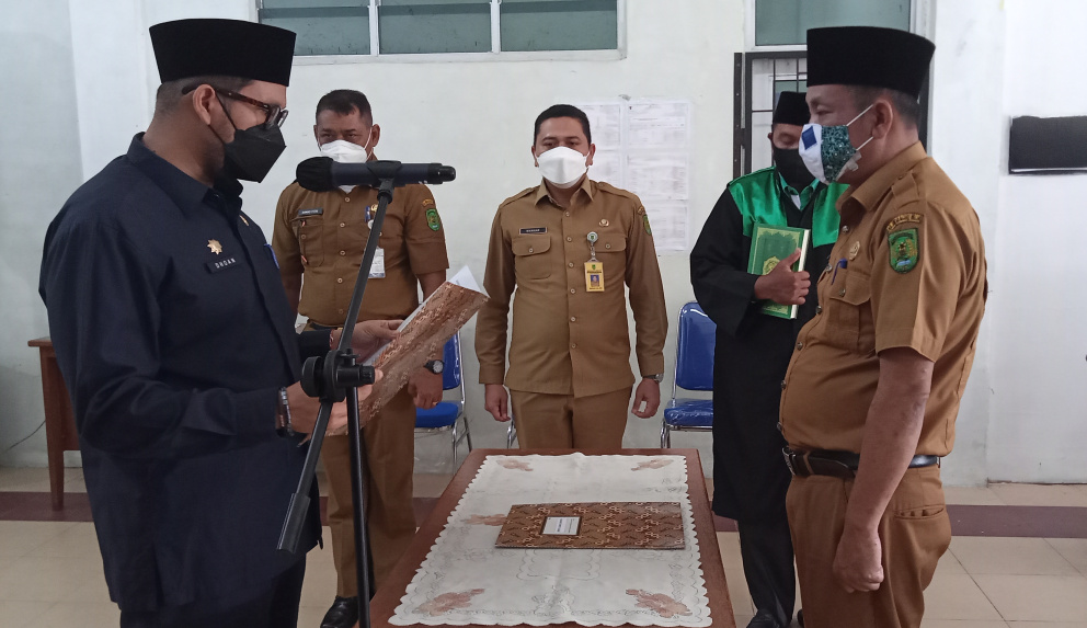 Disdagtri Inhil Gelar Pelantikan Pejabat Pengawas