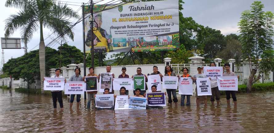 Ancam Mitigasi Perubahan Iklim, Aktivis Tolak Industri Perusak Lingkungan di Indragiri Hilir