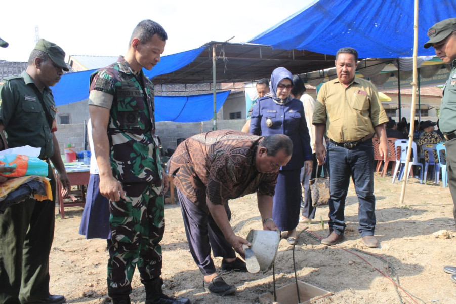 Plt Bupati Hadiri Peletakan Batu Pertama Pembangunan Pos Koramil 09/NL Pangkatan