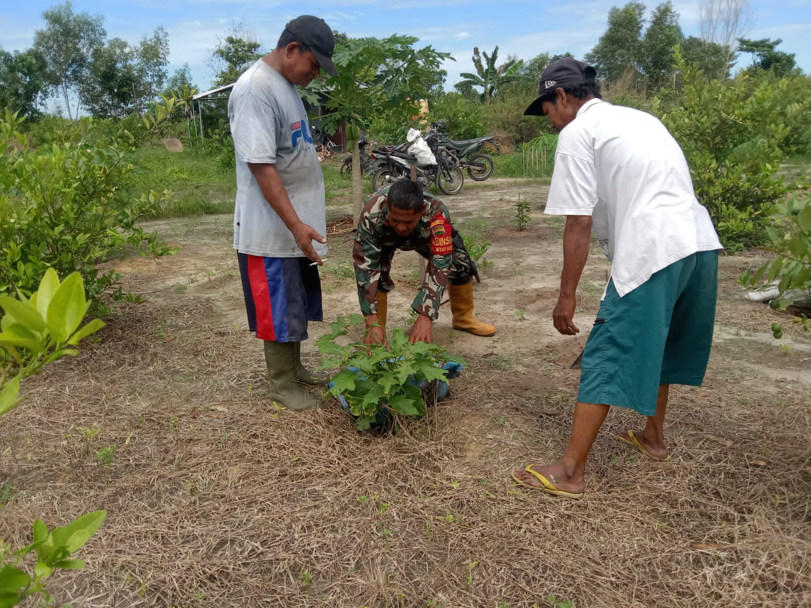 Babinsa Kelurahan Mekarsari Laksanakan Pendampingan Karya Nyata