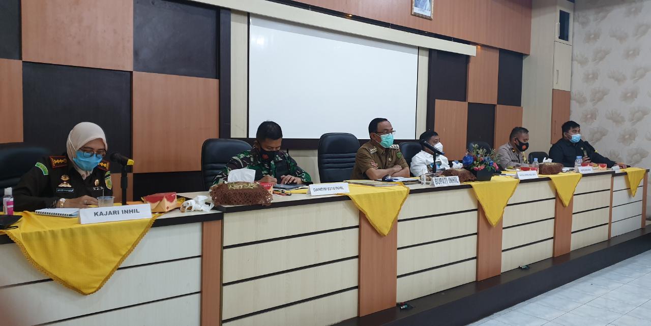 Bupati Inhil Pimpin Rakor Satgas Covid-19 Membahas Persiapan PSBK