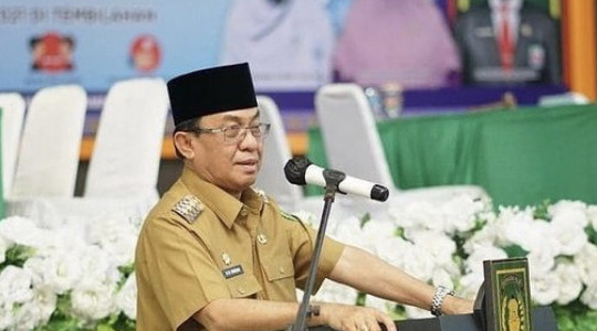 Bupati Wardan Menghadiri Gelar Sidang Itsbat Nikah Terpadu Kabupaten Inhil Tahun 2021