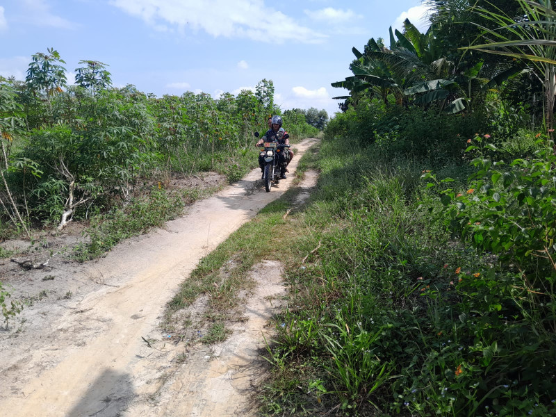 Babinsa Serma F Purba Pimpin Patroli Pencegahan Karhutla di Kelurahan Bukit Timah