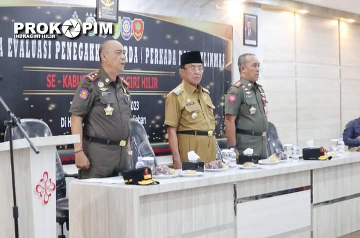 Bupati HM. Wardan Buka Rapat Kerja Evaluasi Penegakan Perda Dan Satlinmas Inhil