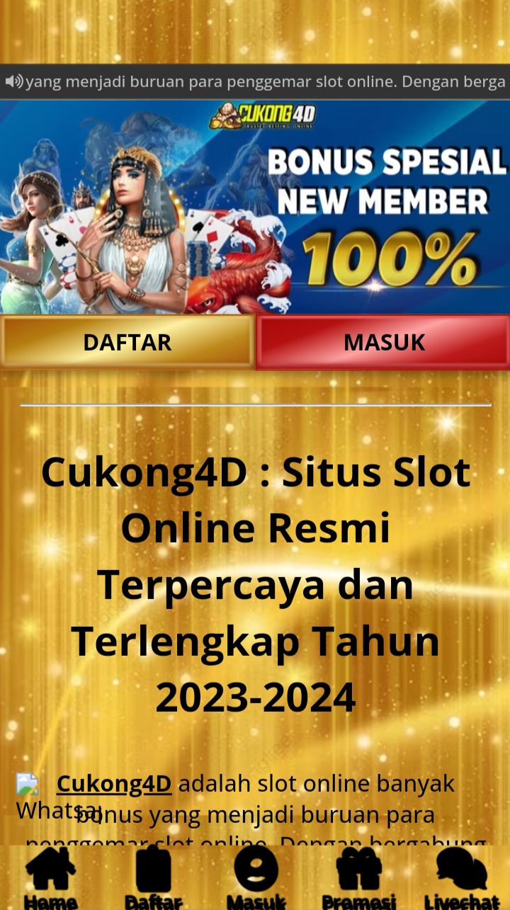 Cukong4D Adalah slot Online Penipuan