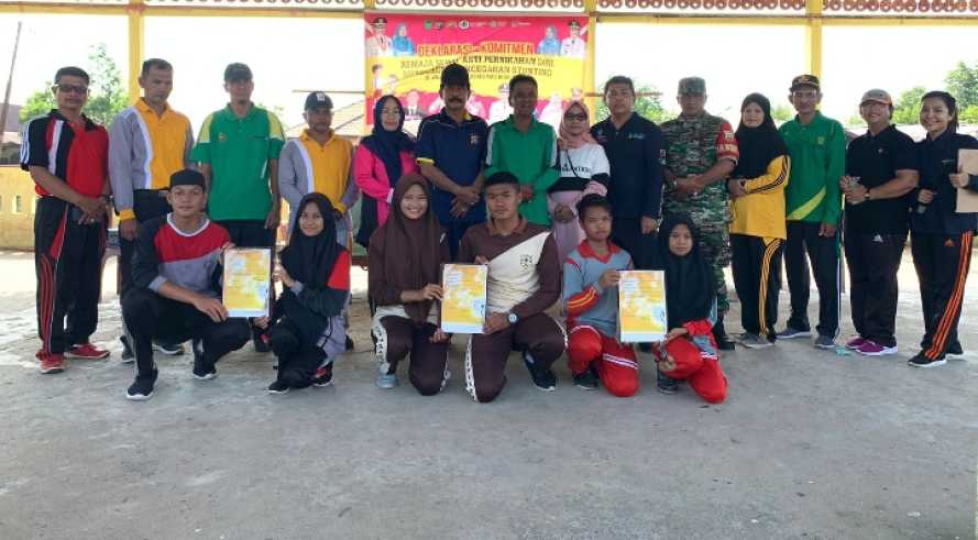 UPT Puskesmas Kuala Enok Laksanakan Deklarasi Komitmen Remaja Sehat Anti Pernikahan Dini Mendukung Pencegahan Stunting