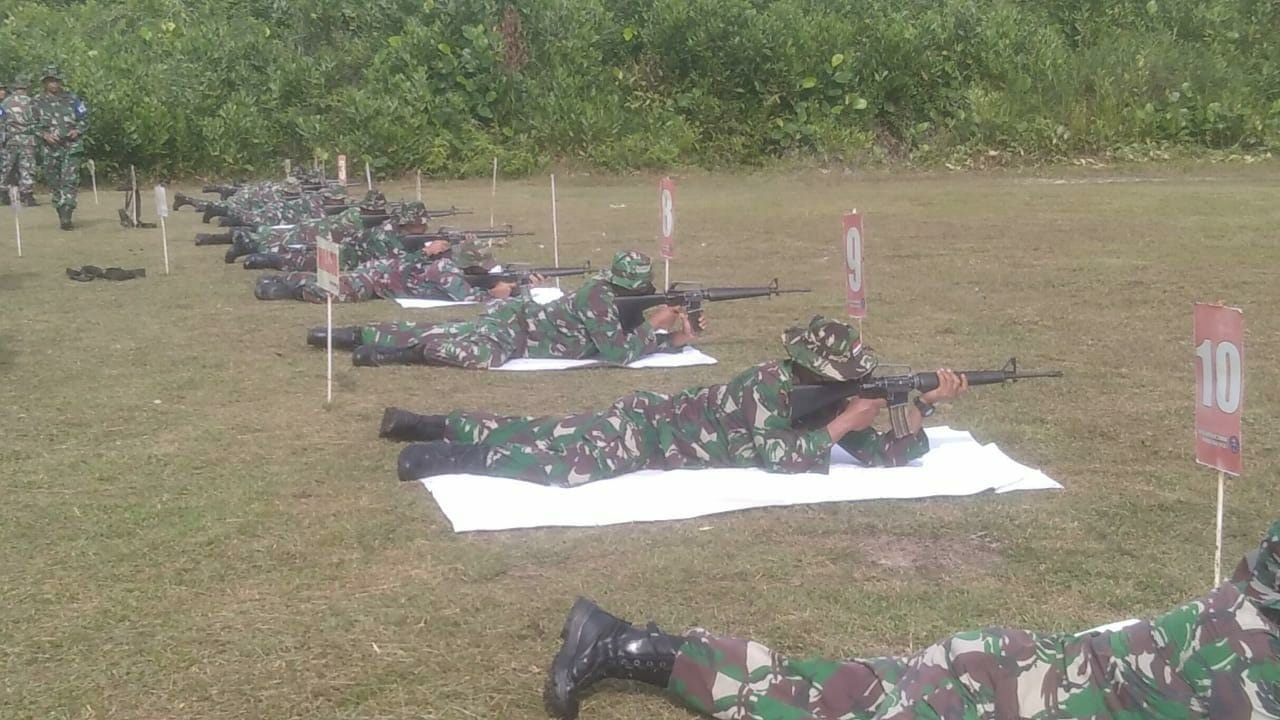Jaga Naluri Bertempur, Kodim 0320/Dumai Melaksanakan Latihan Menembak