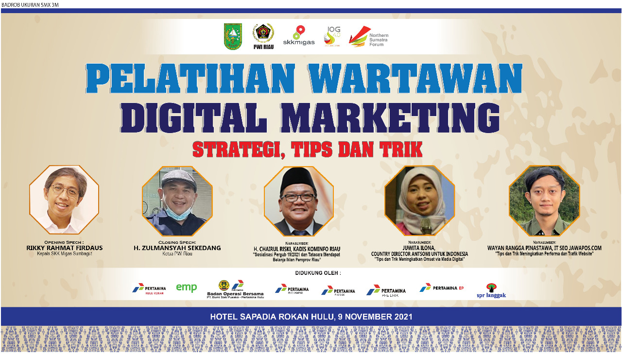 PWI Riau Jadwalkan Diklat Marketing Digital pada Tanggal 09 November