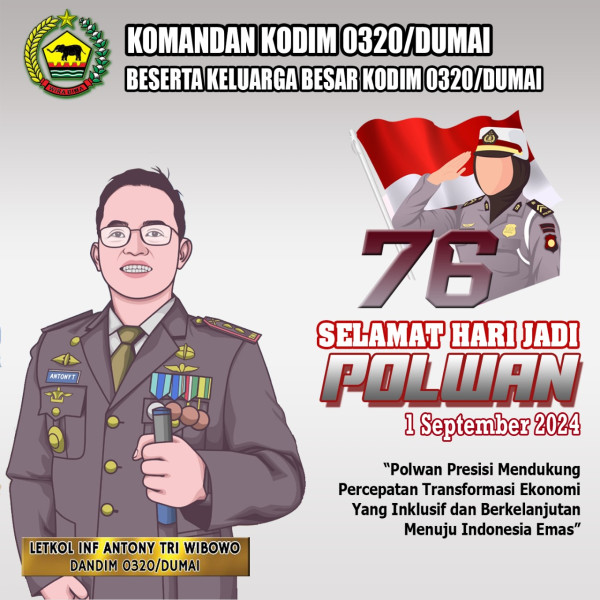 Peringatan Hari Jadi Polwan RI ke-76, Dandim 0320/Dumai Mengapresiasi Dedikasi Polwan