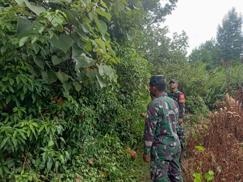 Babinsa Koramil 06/Merbau Ajak Warga Selat Akar Cegah Karhutla