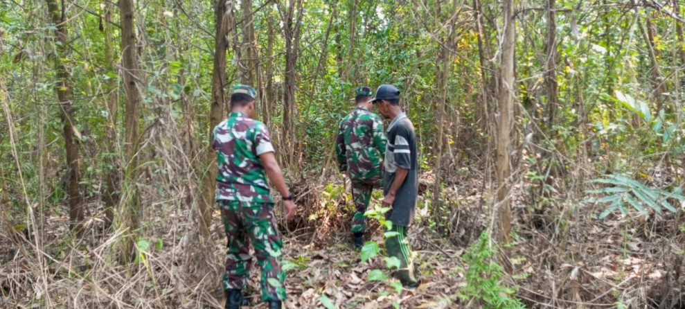 Pencegahan Karhutla Terus Dilakukan Oleh Babinsa Koramil 06 Merbau