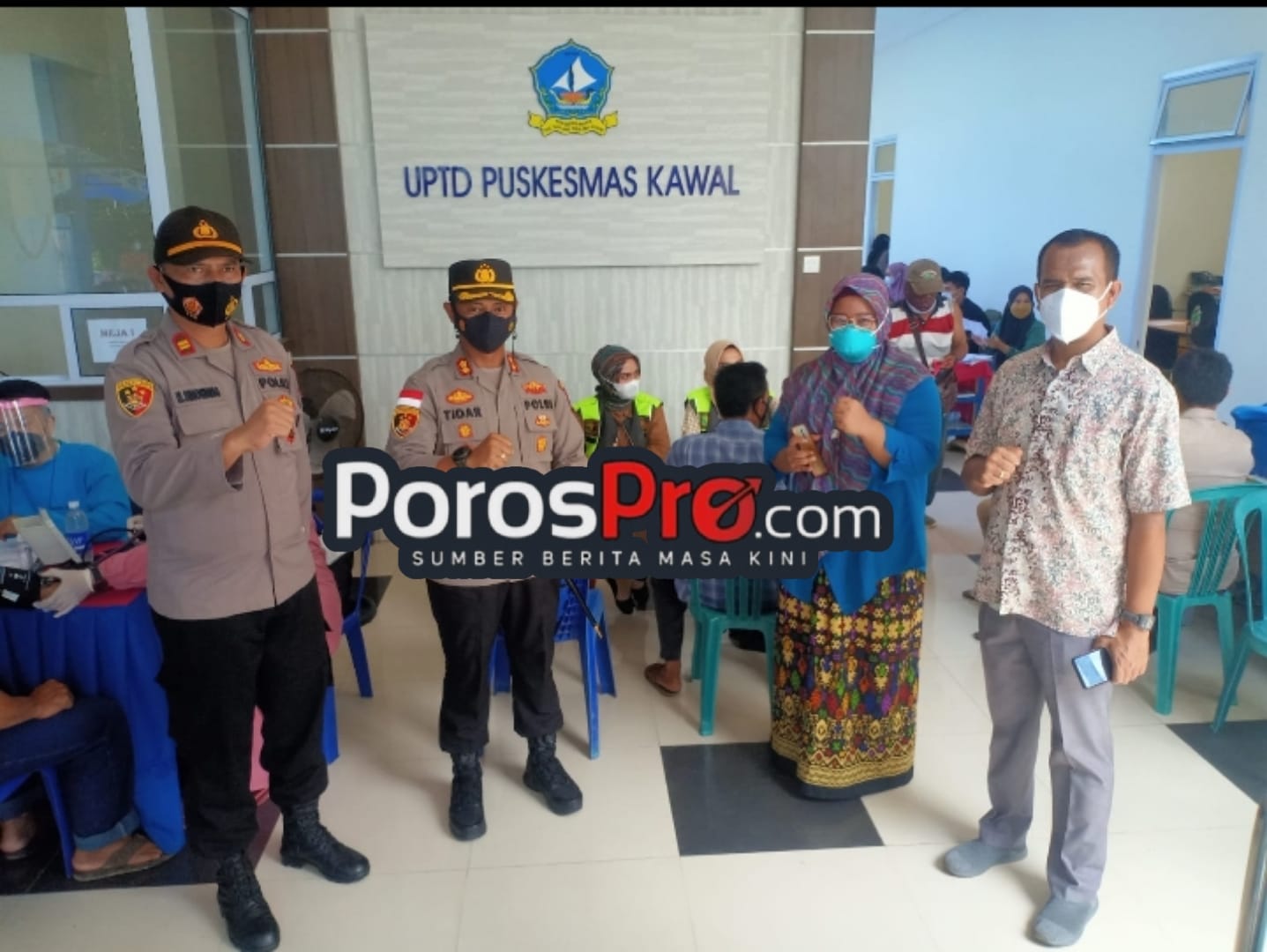 Kapolres Bintan Tinjau Pelaksanaan Vaksinasi di Puskesmas Kawal