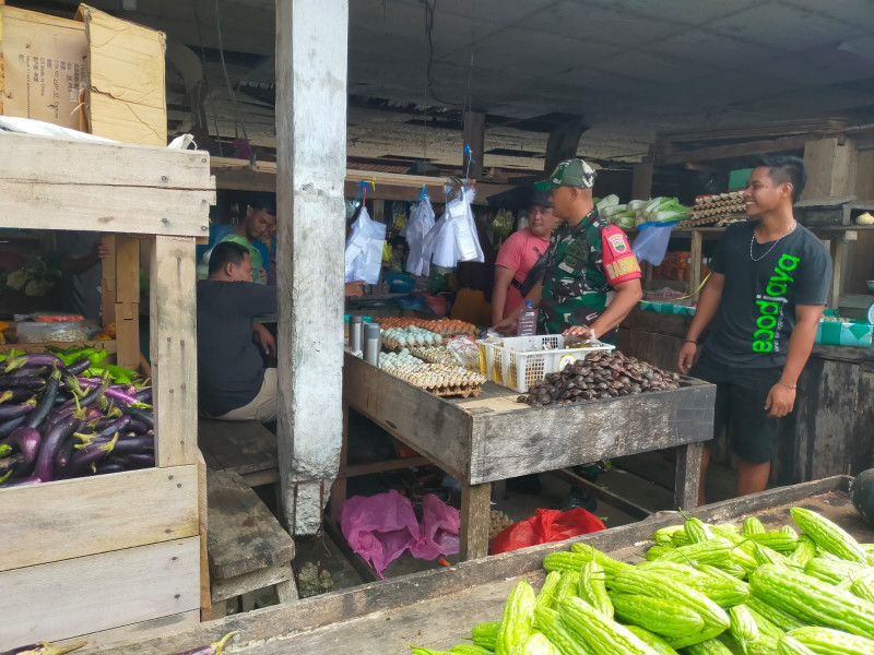 Babinsa Sertu Ansari Tingkatkan Silaturahmi di Kampung Pancasila Lewat Komsos