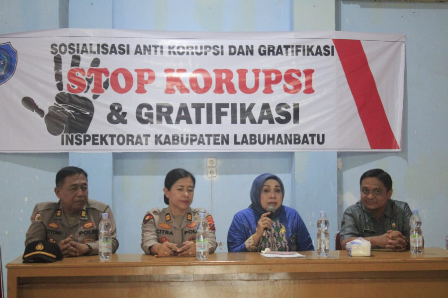 Inspektorat Labuhanbatu bersama Polres Dan Kejaksaan Negeri Lakukan Sosialisasi Anti Korupsi Dan Gratifikasi