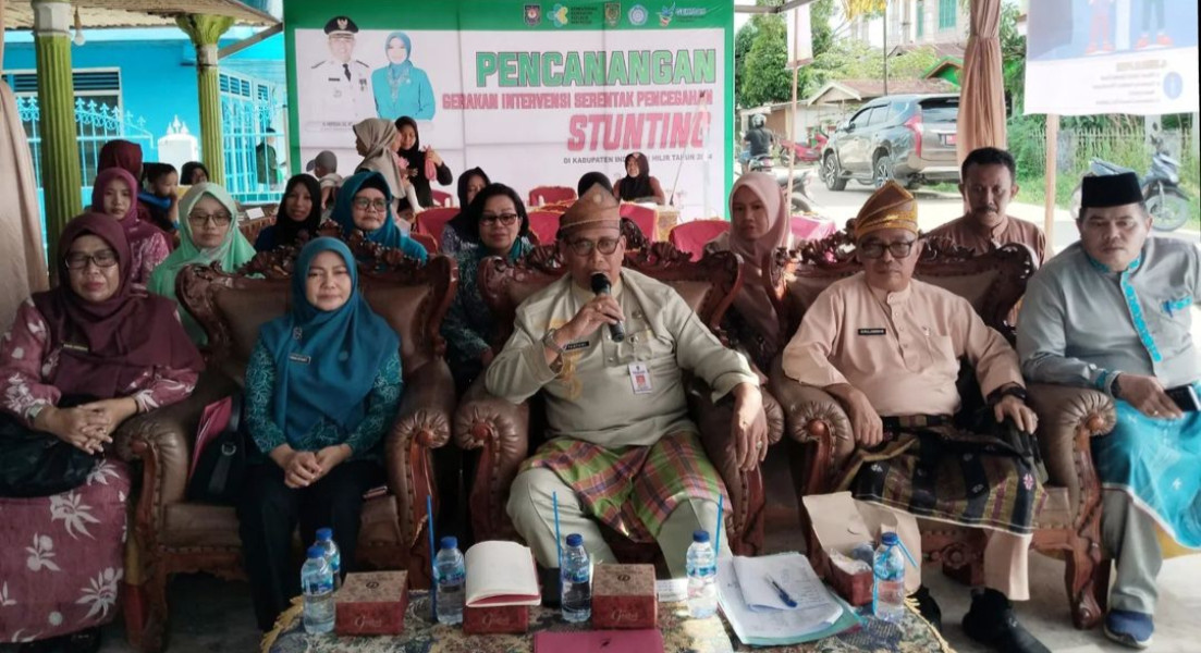 Kadiskes Inhil Menghadiri Pencanangan Gerakan Intervensi Serentak Pencegahan Stunting