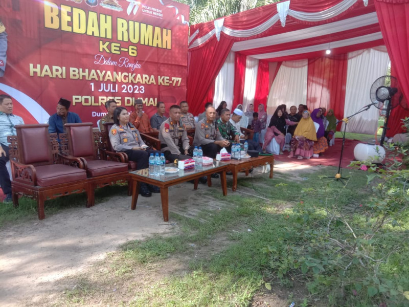 Sempena HUT Bhayangkara ke 77, Personil Pos Ramil 02 Hadiri Giat Perayaan