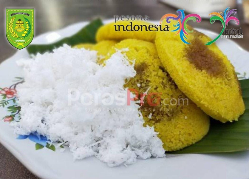 Kue Putu Piring Khas Melayu Riau banyak di Tembilahan