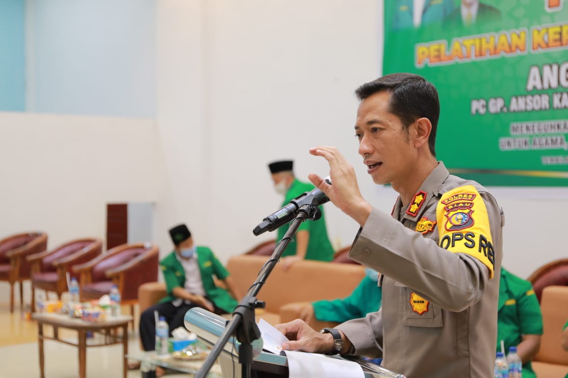 Kapolres Inhil Sampaikan Ucapan HUT ke-87 GP Ansor