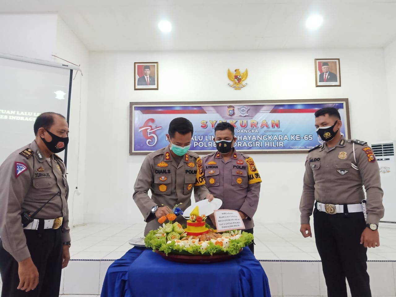 Polres Inhil Gelar Syukuran dalam Rangka HUT Lantas ke-65