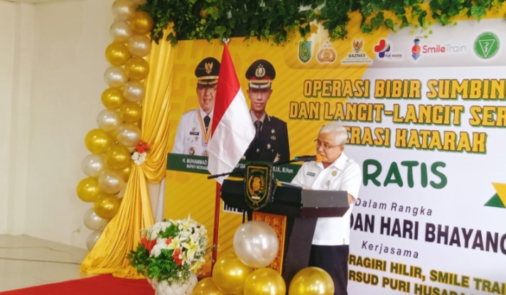 Bupati Hadiri Operasi Bibir Sumbing Gratis oleh RSUD Puri Husada Tembilahan