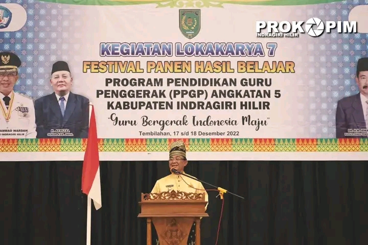 Bupati Buka Kegiatan Lokakarya 7, Festival Panen Hasil Belajar PPGP Angkatan 5 Kabupaten Inhil