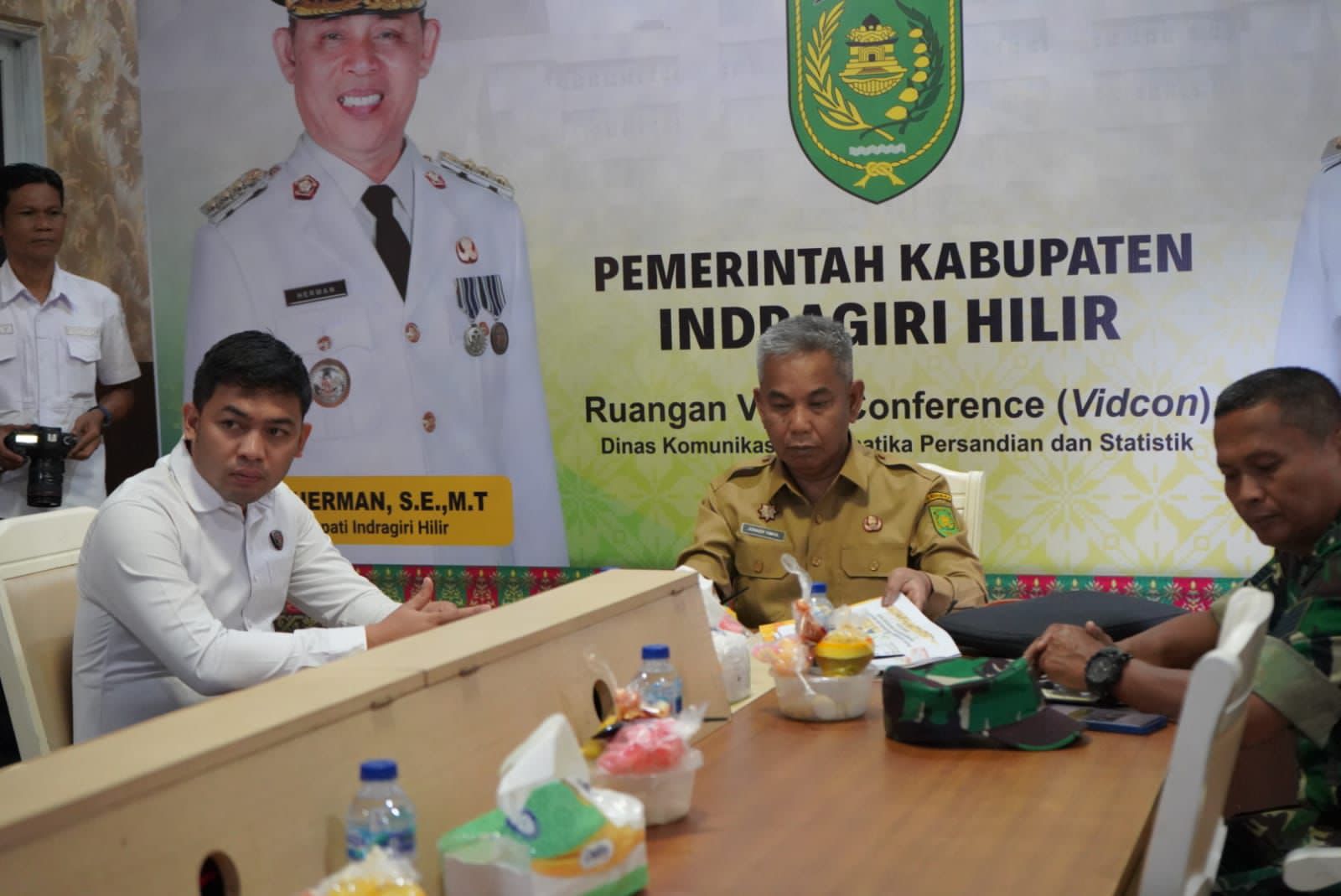 Pemkab Inhil Ikuti Rakor Nasional Virtual Bersama Kemendagri