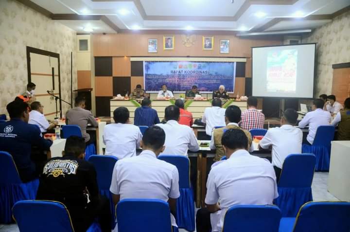 Bupati Wardan Pimpin Rakor Lintas Sektoral Analisa dan Evaluasi Karhutla