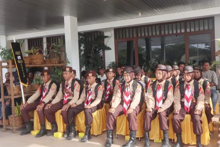 Bupati Inhil Terima Kunjungan para Peserta Lomba Tingkat IV Regu Pramuka Penggalang