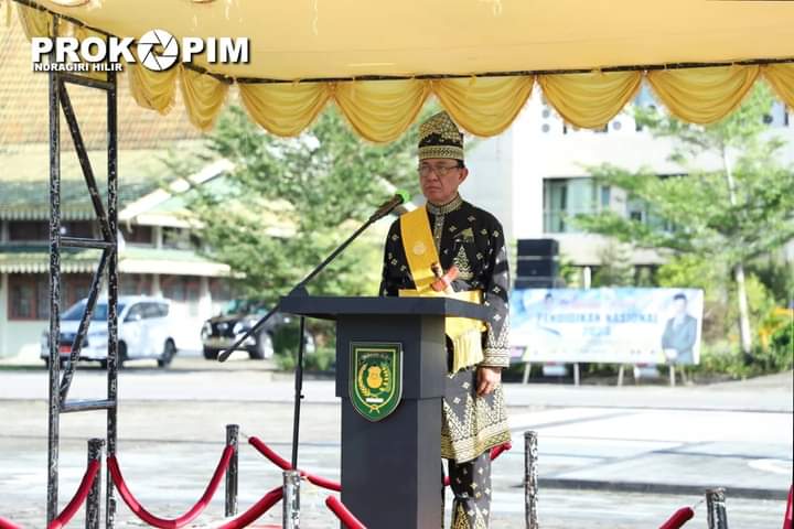 Bupati Inhil Pimpin Upacara Hari Pendidikan Nasional Tahun 2023