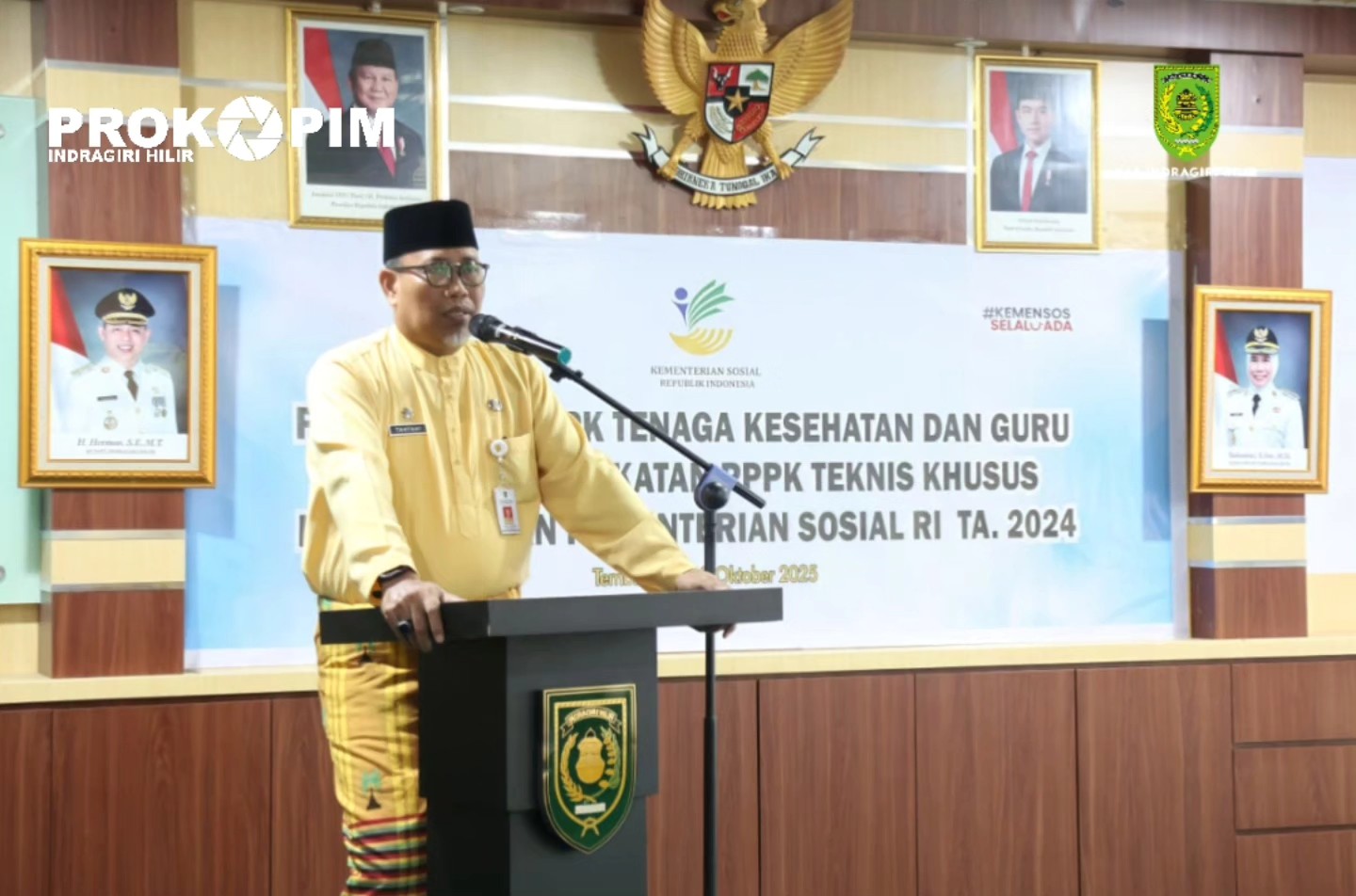 PPPK Kemensos Dilantik Mensos RI, Bupati Indragiri Hilir Tekankan Data Akurat untuk Bansos Tepat Sasaran