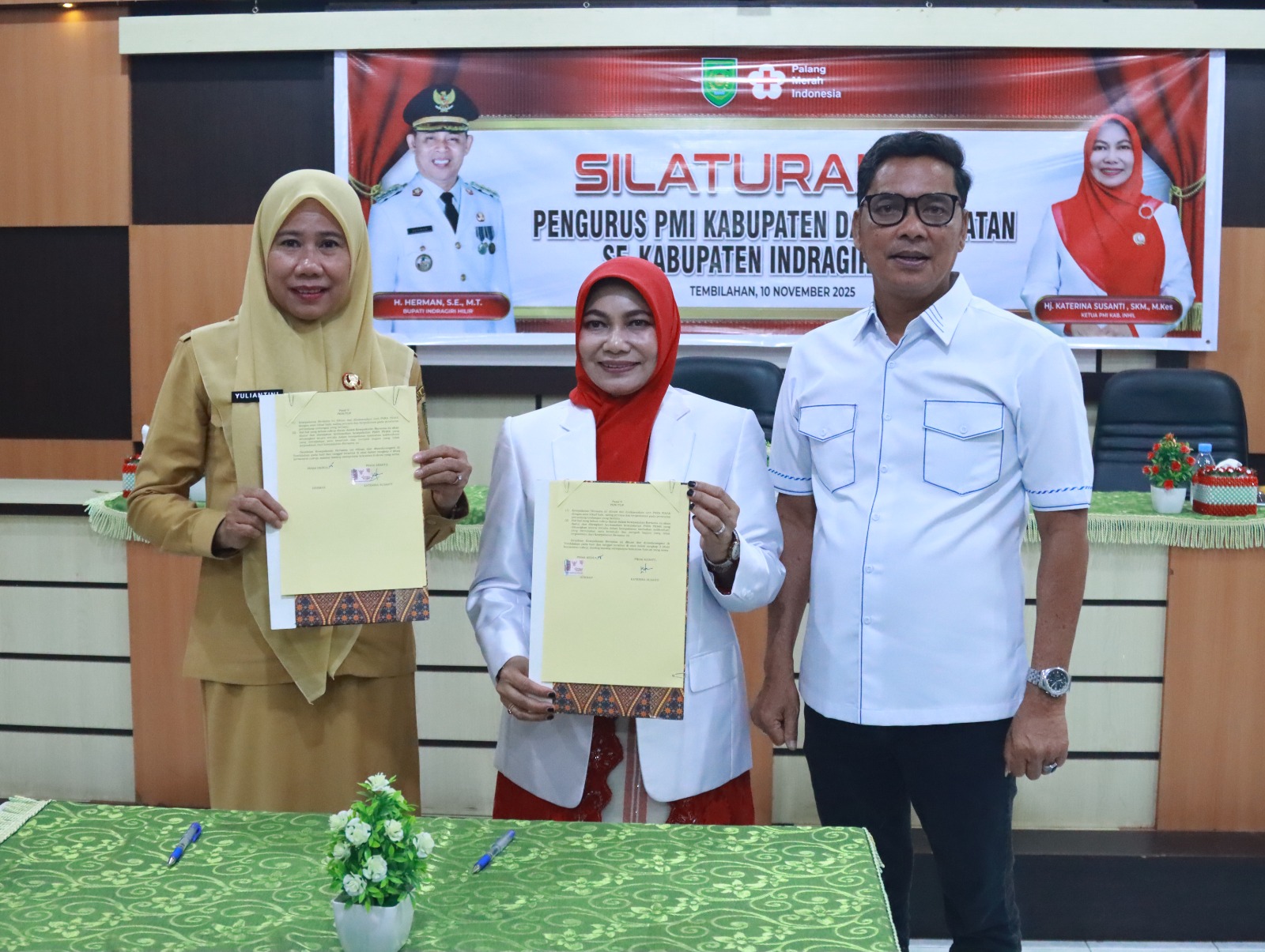 Wabup Yuliantini Hadiri Kegiatan Silaturrahmi Pengurus PMI Inhil