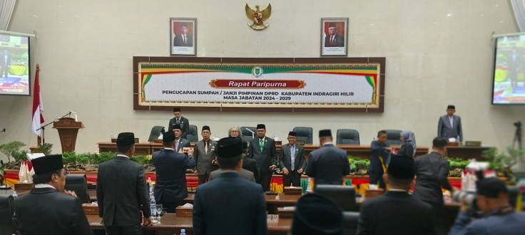 GALERI: Resmi Dilantik, inilah Pimpinan DPRD Inhil Periode 2024-2029