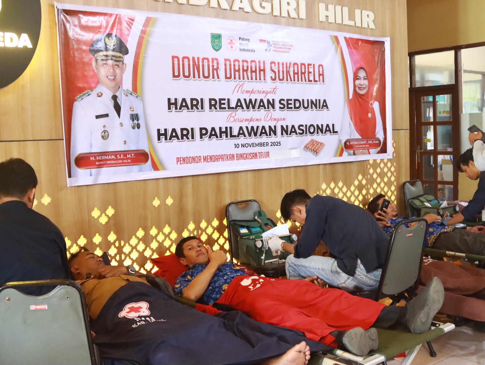 Wabup Yuliantini Hadiri Kegiatan Silaturrahmi Pengurus PMI Inhil