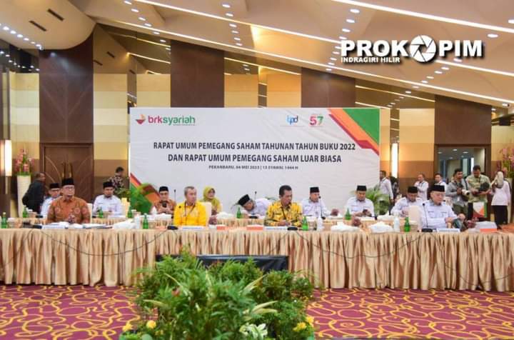 Wabup Inhil Hadiri RUPS Tahun Buku 2022 dan RUPSLB BRK Syariah