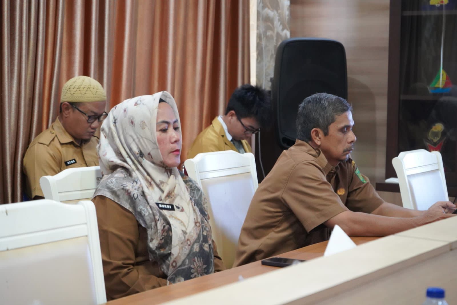 Pemkab Inhil Ikuti Rakor Nasional Virtual Bersama Kemendagri