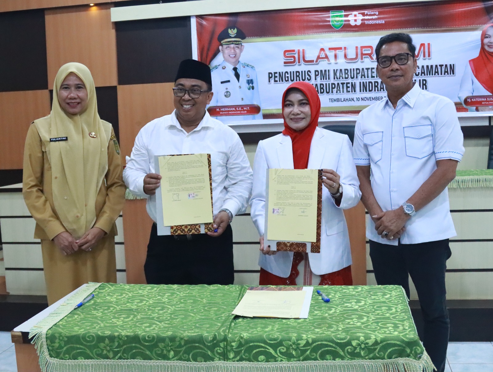 Wabup Yuliantini Hadiri Kegiatan Silaturrahmi Pengurus PMI Inhil