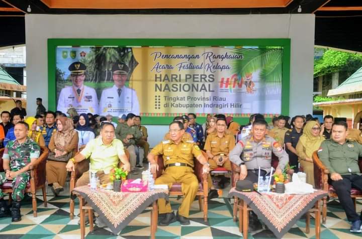 Bupati Inhil Hadiri Pencanangan Rangkaian Peringatan HPN Riau 2023