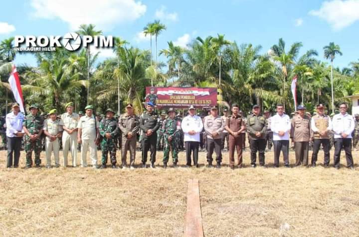 Bupati Inhil Pimpin Upacara Pembukaan TMMD Ke-116 Desa Pengalihan Keritang